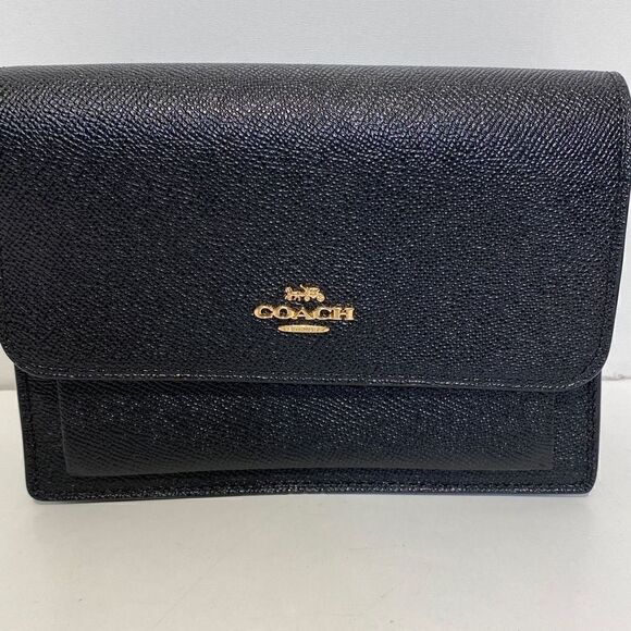 Coach Women's Convertible Purse Crossbody In Black Size S NWT Chain Not Included - Picture 1 of 12